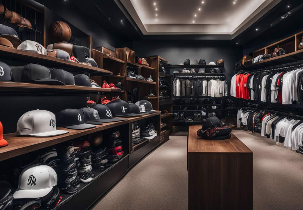 A room with a variety of hats on shelves